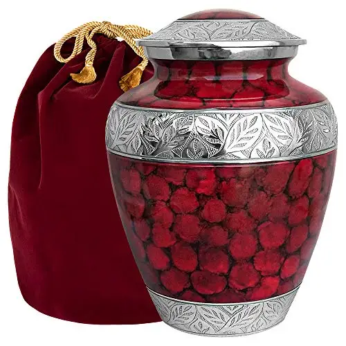 Aluminum Keepsake Cremation Urn Is Crafted To Store Full Amount Of Human Cremation Ashes  Pet Cremation Dome Style Urn Handcraft