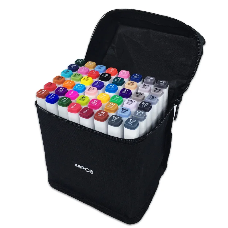 Hot Selling Marker Pen Sets Art Supplies For Kids Marker Pens Dual Tip Permanent Brush Color Marker Pens Set