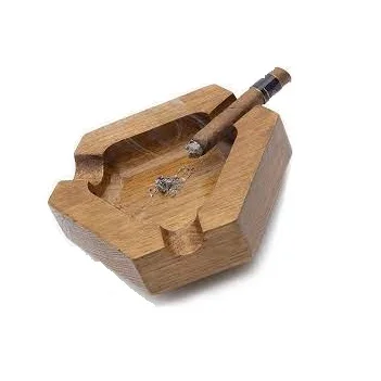 Indian Handcrafted Wood Ash Tray Clear Resin Joint Custom Color Logo Portable Indoor and Outdoor Smoking Accessories