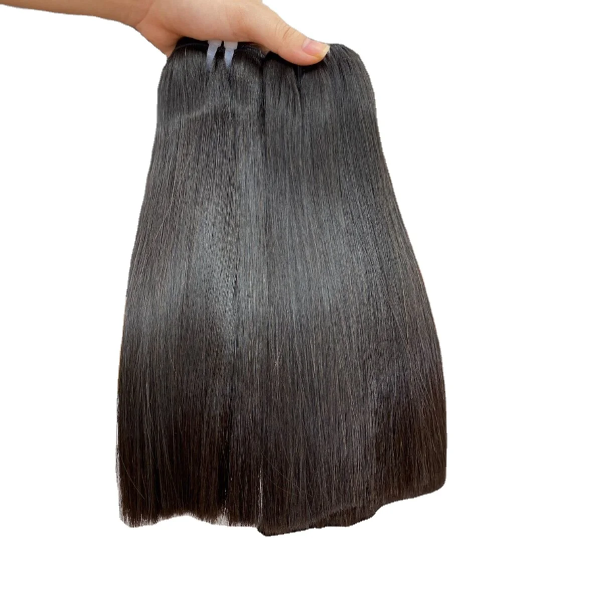 High quality  100% raw human hair bone straight black natural color hair extensions from Hair Vietnam