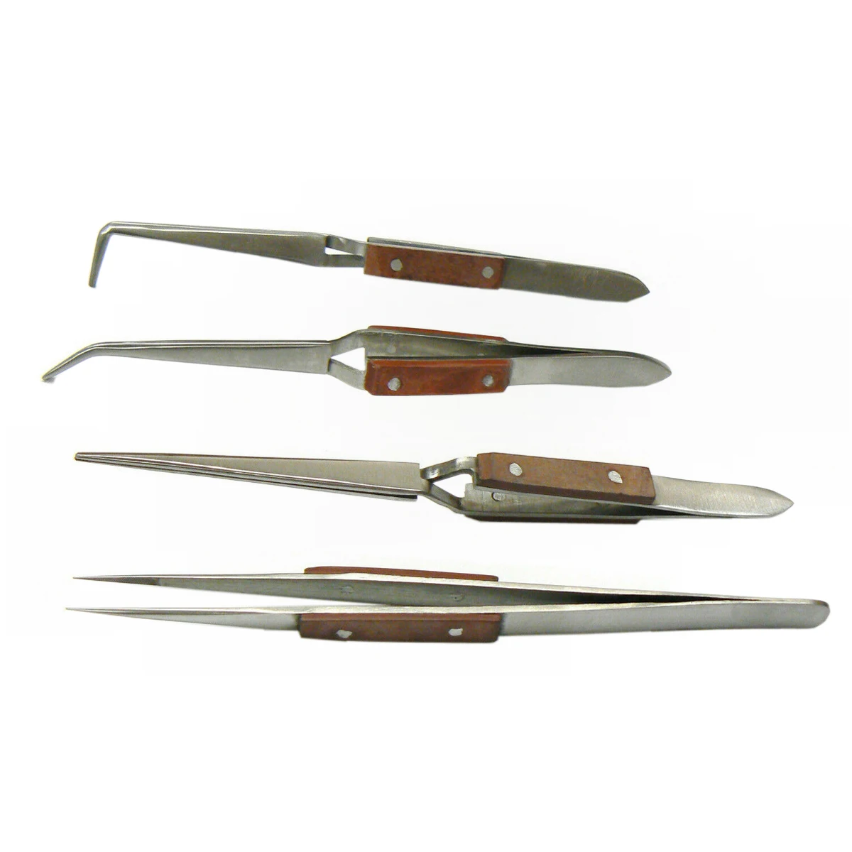 Tip Cross Locking Fiber Grip Watch maker Soldering Hot Sale New Cross Locking Curved Tweezers Set of 4  BY SIGAL MEDCO