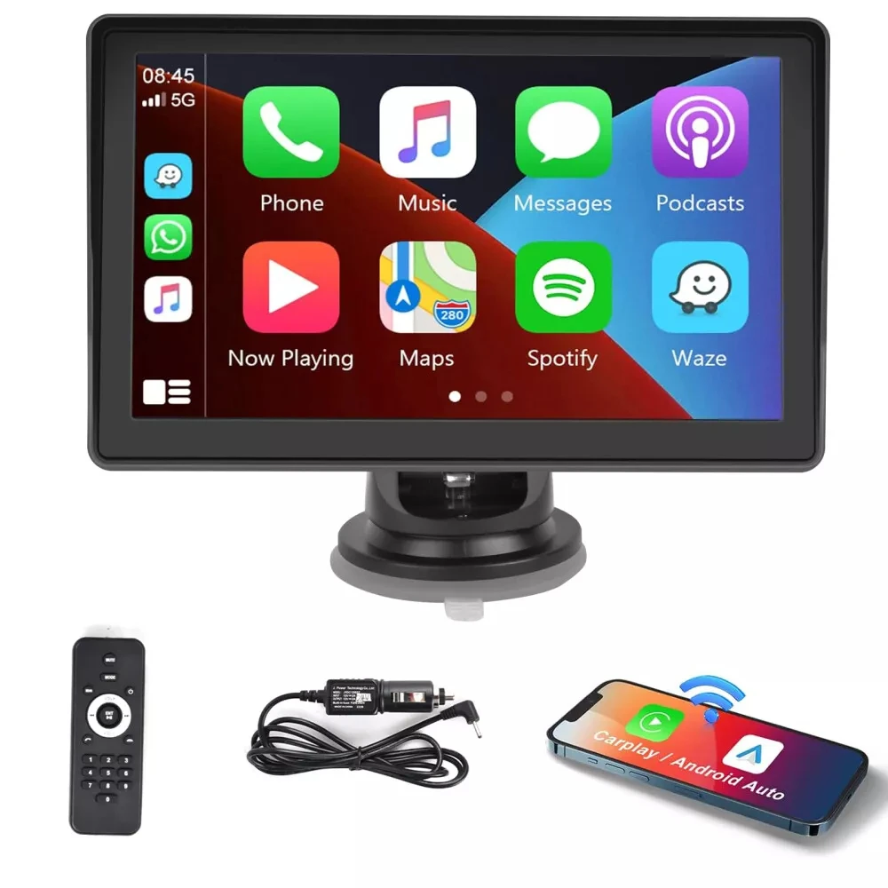 7 сенсорный экран автомобиля портативный беспроводной Apple CarPlay Android Авто Радио стерео