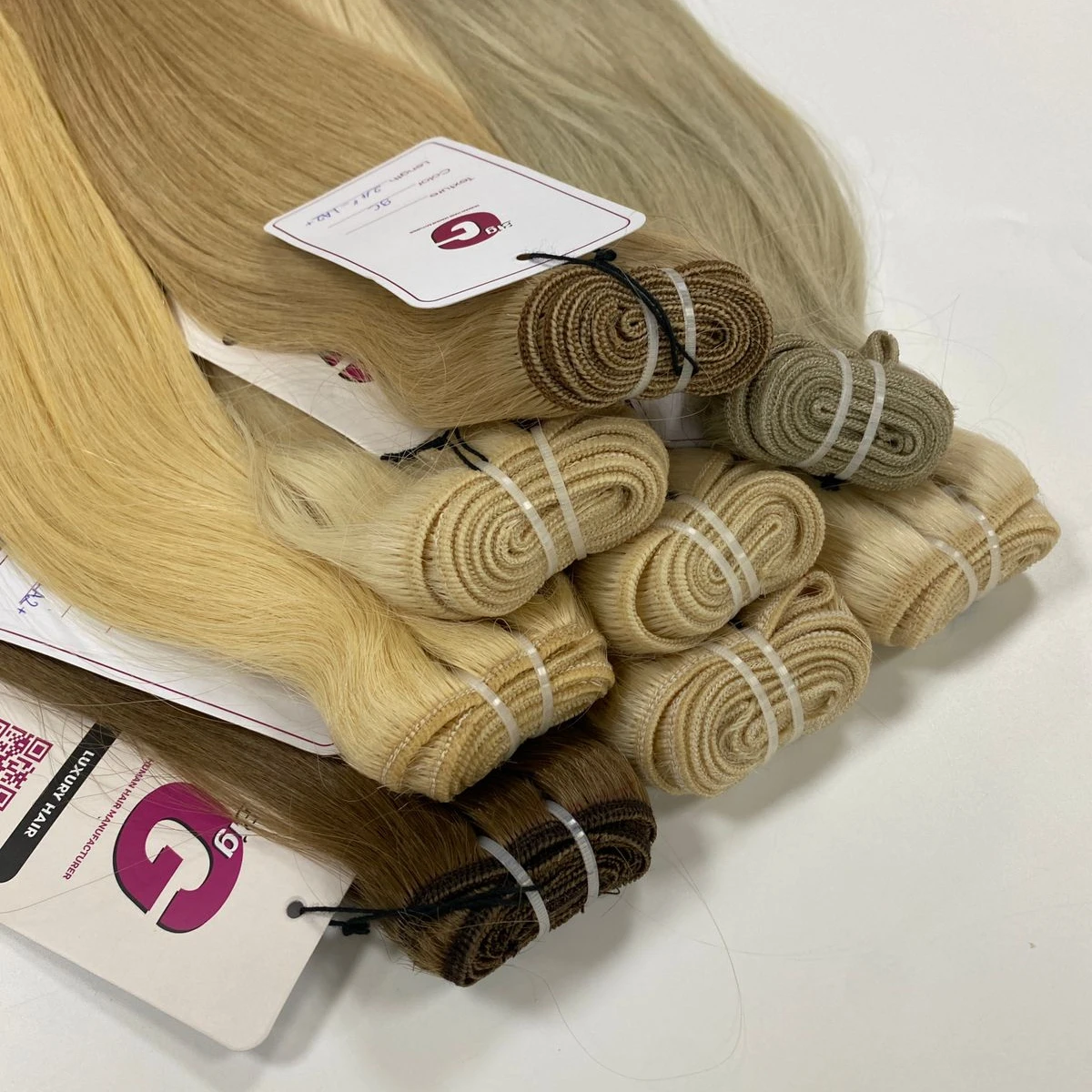 Weave straight colored Vietnamese human hair super double luxury hair ship DHL one donor