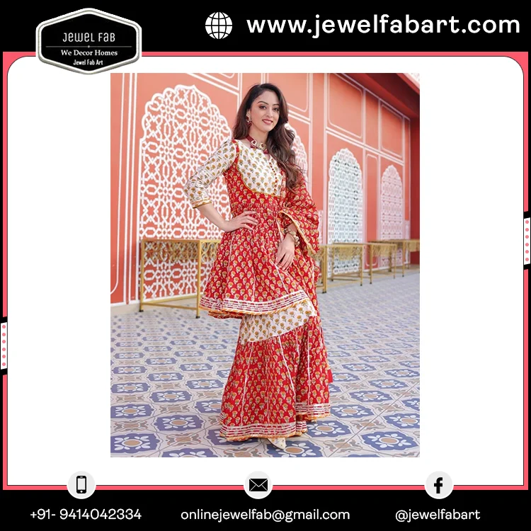 Kurtis Ladies Cotton Rayon Women Top Bottom Palazo Fashion Design Ready Wear Low Price Indian Dress Wholesale Price Garment