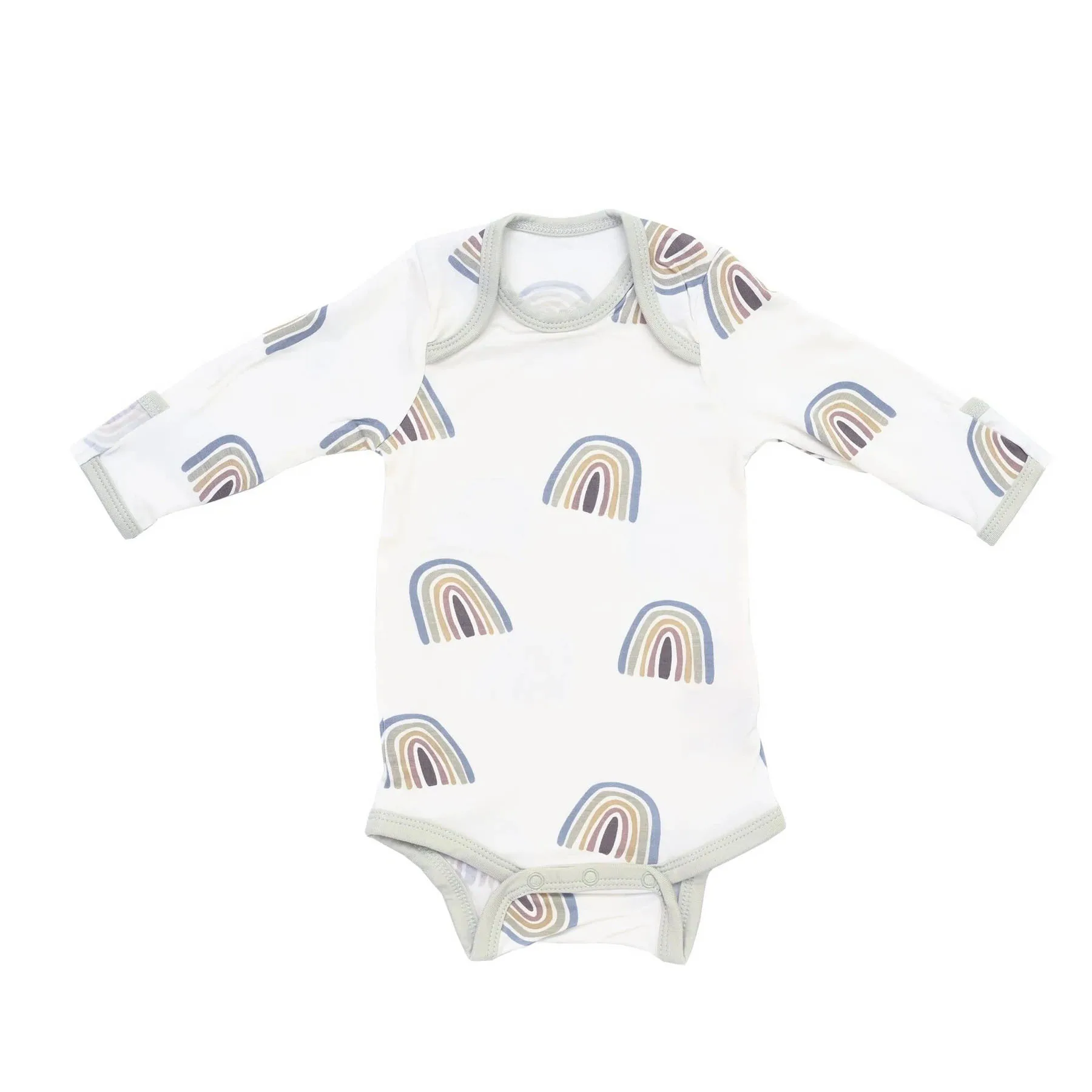 GRS Certified Bamboo Baby Clothing Hot Sale Baby Jumpsuit Solid Long Sleeve Baby Bodysuit