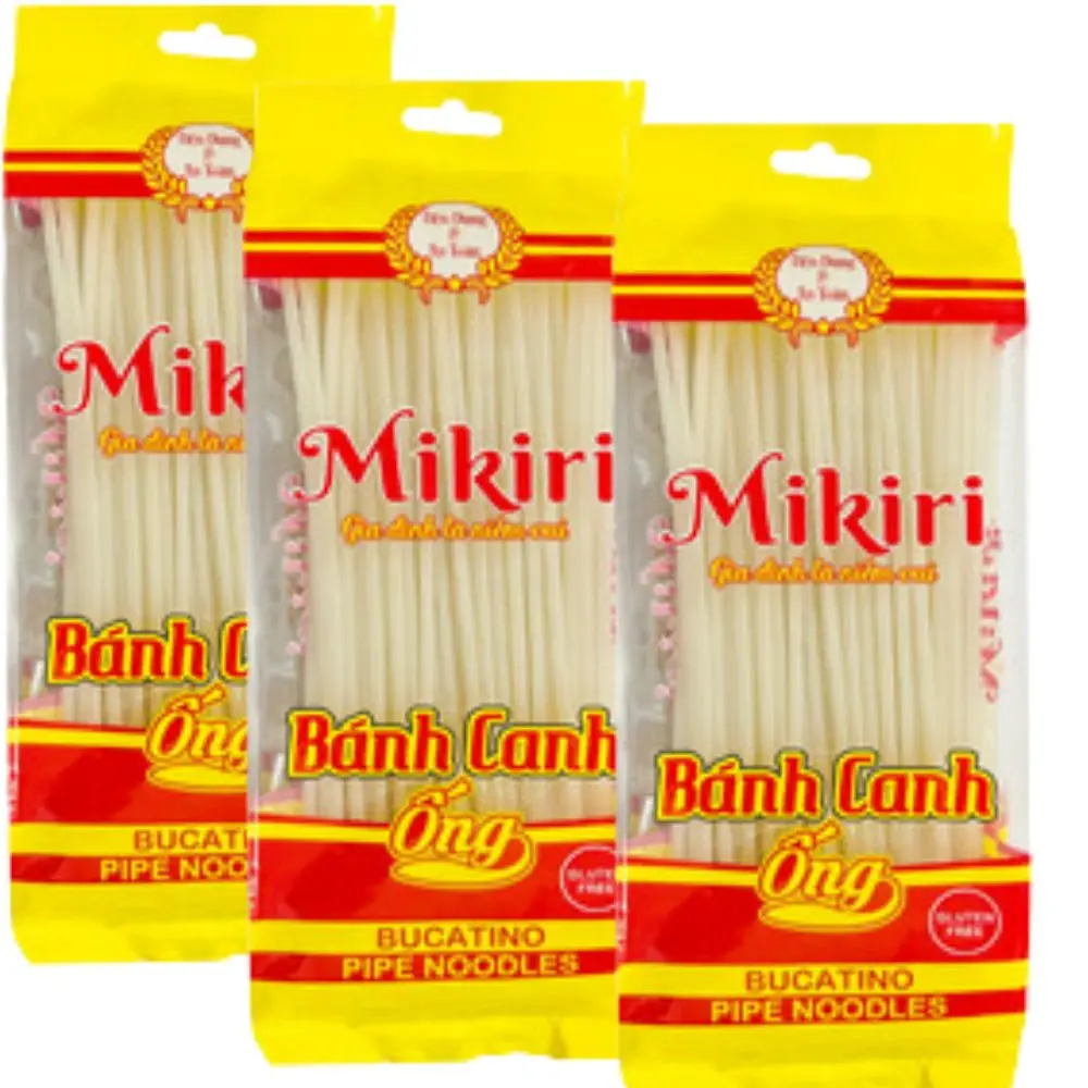 Low-Calo Noodles Bucatino Pipe Noodles Ingredient Natural rice flour 80% Taste Delicious Smooth Date One Years Dried Noodles
