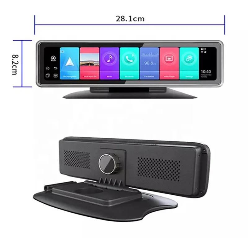Dashboard WiFi Android 9.0 Display 4 channel 4G Car 360 degree camera mirror Dash Cam with GPS Navigation HD 720P Video Recorder