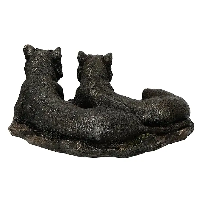 Handcrafted Tigress & Tiger Statue Animal Decorative Showpiece for Home Living Rooms Entertainmen Gift for Wildlife Lovers