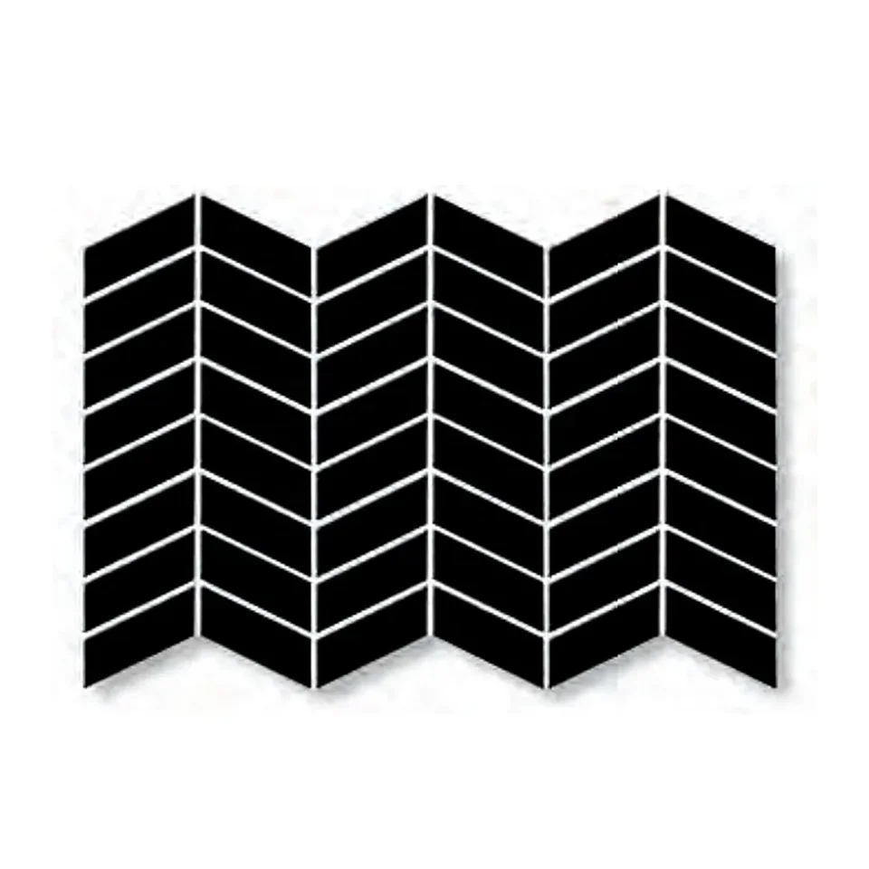 New Stock Fishbone White Parallelogram Glazed Porcelain Herringbone Wall Decorationtiles Kitchen Backsplash Bathroom Mosaic Tile