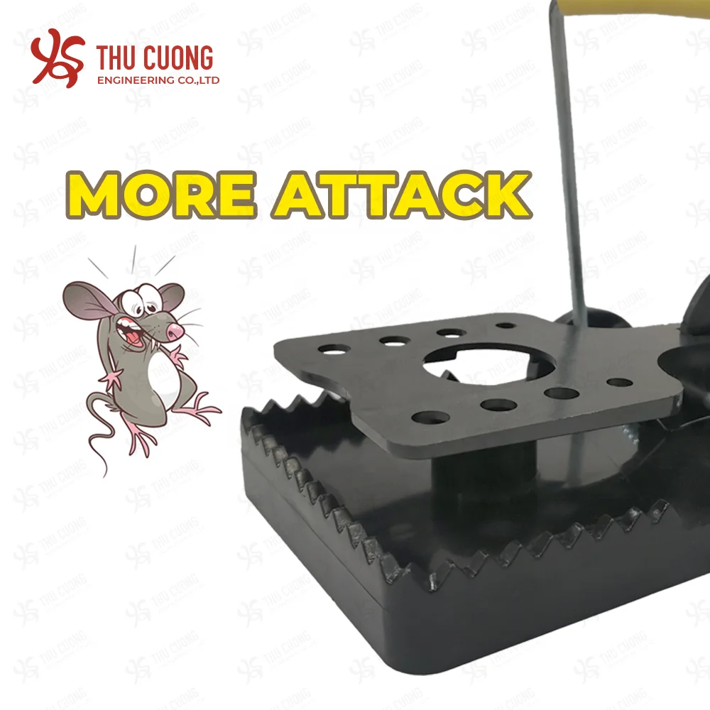 Plastic and Galvanized Steel Quick Set Snap Trap Metal Strong Durable Rat Traps Indoor and Outdoor Usage Dispose of the Rodent
