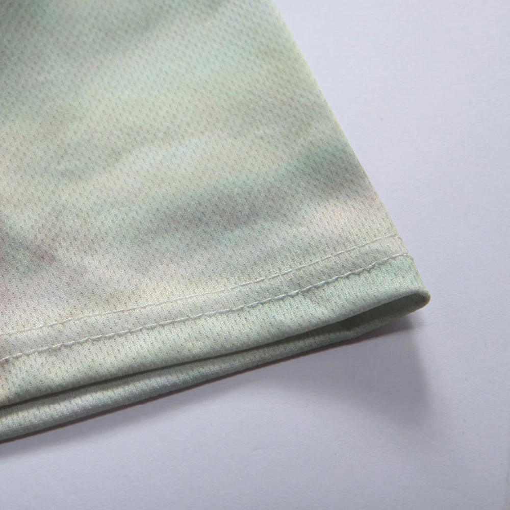 Sublimation t shirt   100% Polyester Bleach Sublimation T shirt for Unisex whole sale rate breathable bleached t shirt OEM