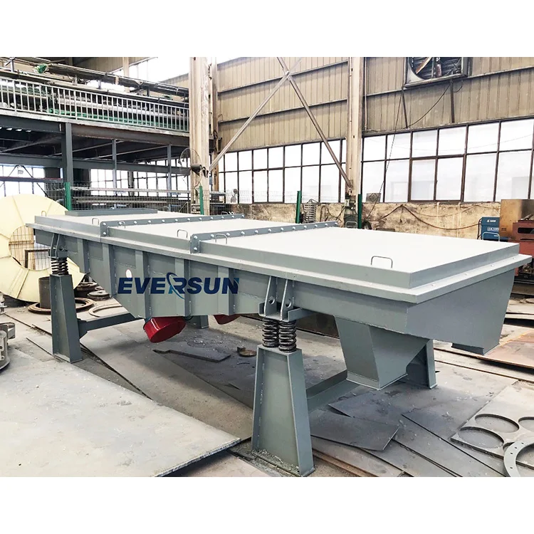 Industrial salt powder particle coarse material screening carbon steel linear screening machine