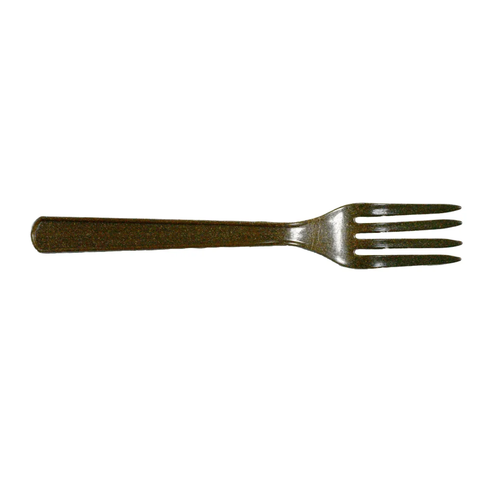 Biodegradable Disposable Cutlery Made From Coffee Ground. Knife Spoon Fork Utensils For Restaurants and Hotels