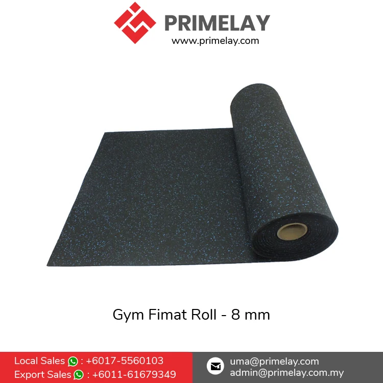 Competitive Price Rubber Flooring Accessories 8mm Fitmat Roll | Heavy Duty Fitmat Performer Roll for Indoor Fitness Flooring