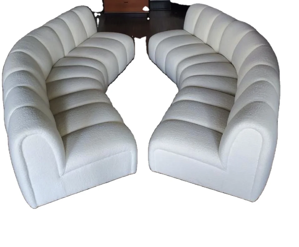 DISEN modern design modular channel sofa Belgium boucle sectional living room sofas