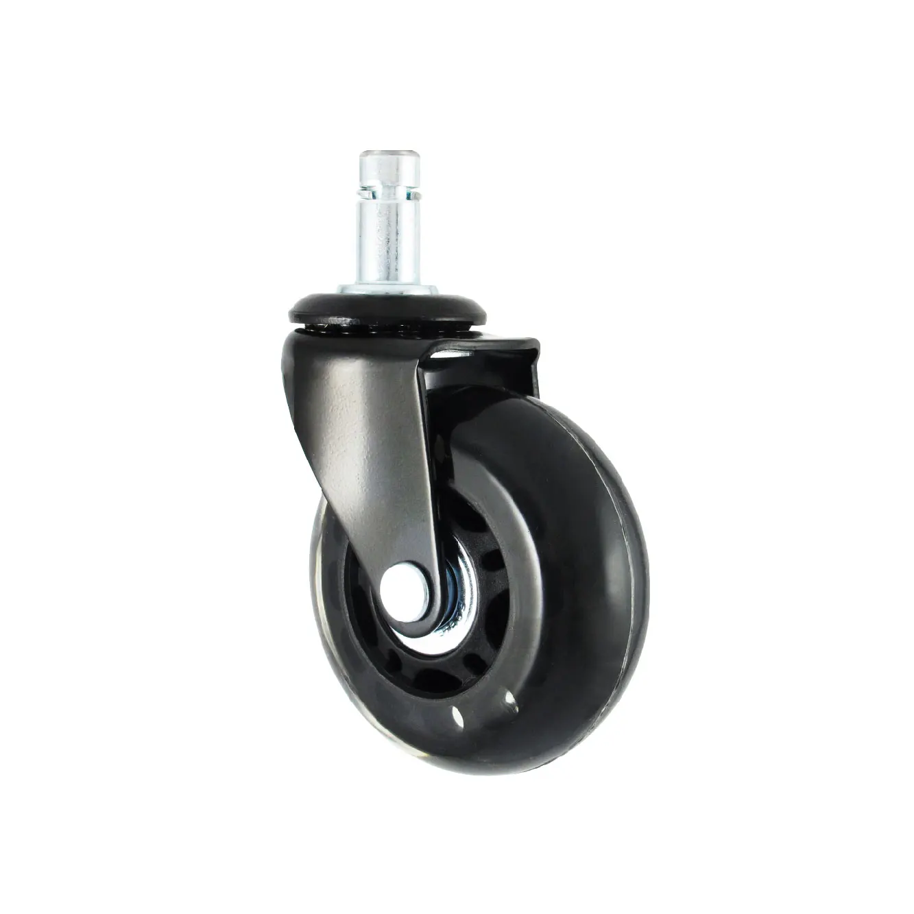 2.5 Inch Black Replacement Rubber Chair Caster Smooth and Quiet Rolling