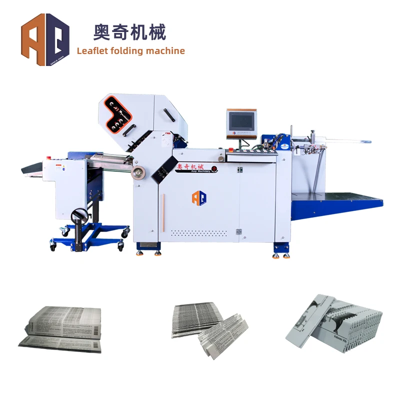 High Productivity Automatic Manual Leaflet Paper Folding Machine With Buckle Folder