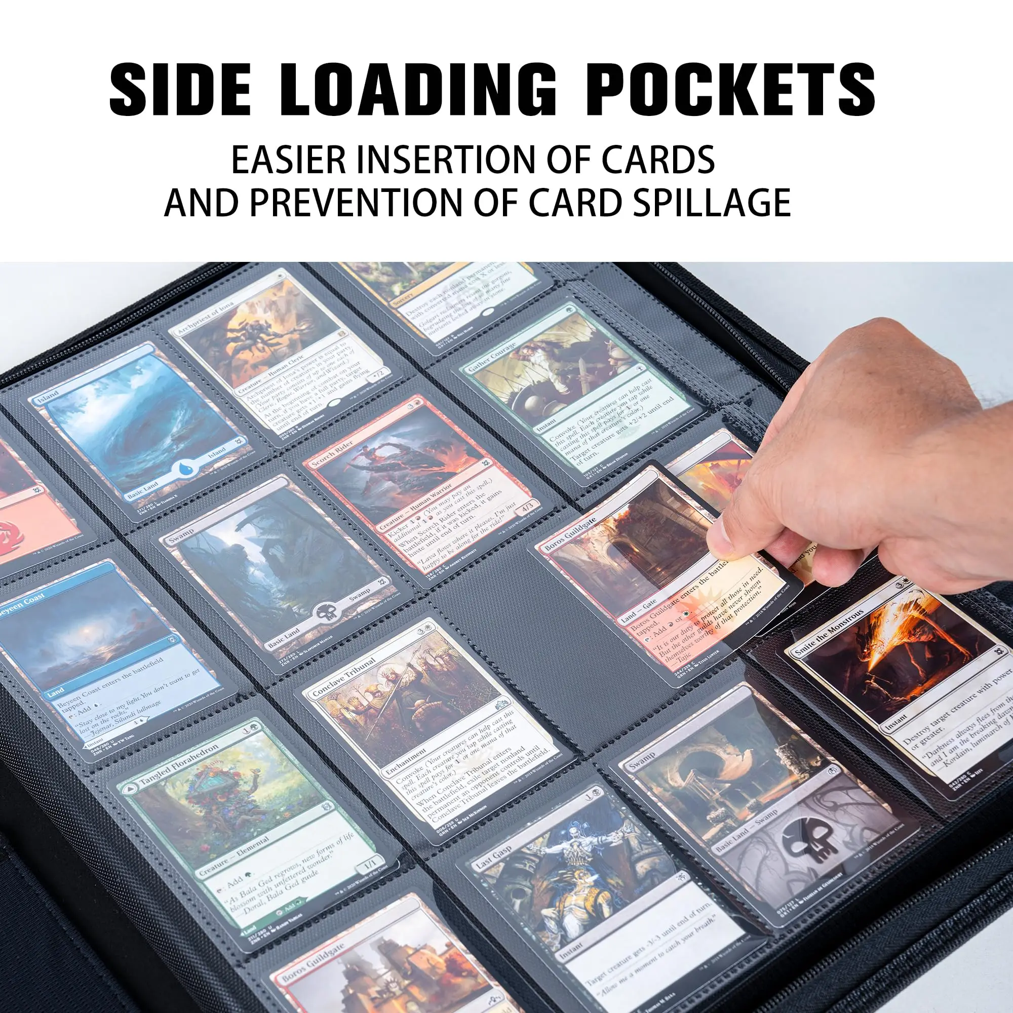 Portable Removable Baseball Game Trading Collector Album Card Binder Holds Protectors 16 Pocket Trading Card Binder