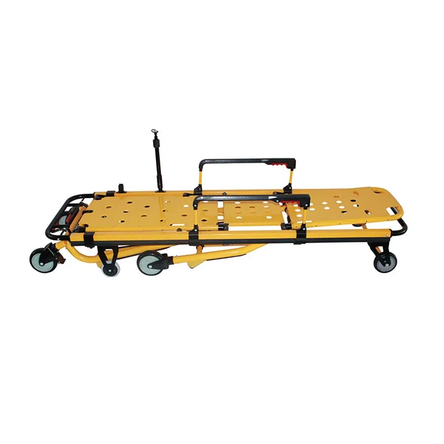 Folding Aluminum Alloy Automatic Loading Ambulance Stretcher Trolley for Medical Emergency Rescue Patient Transportation