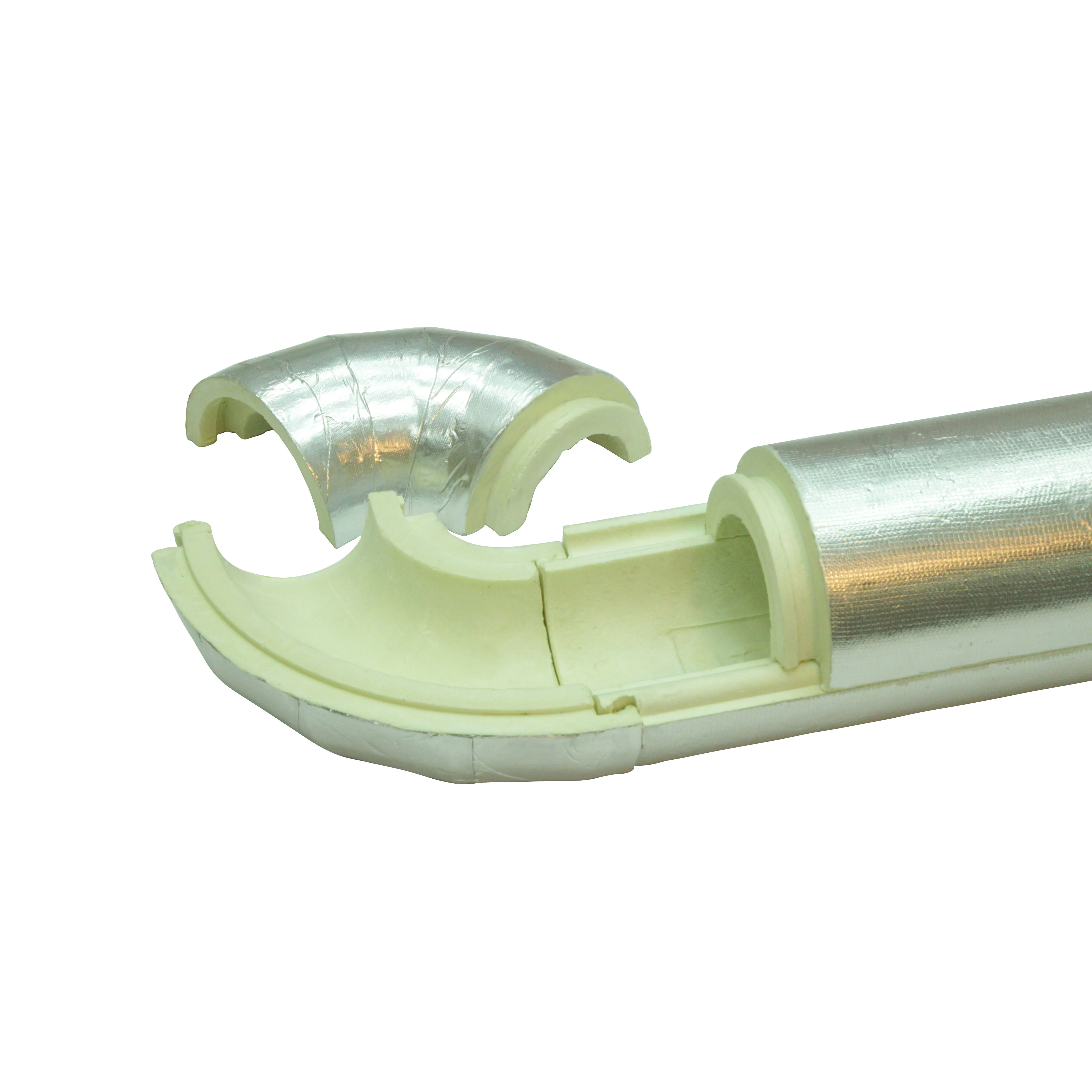 PPU Shell Mr.Pipeks Coated with Reinforced Foil Plastic Pipe for Insulation Polyurethane Foam Shell