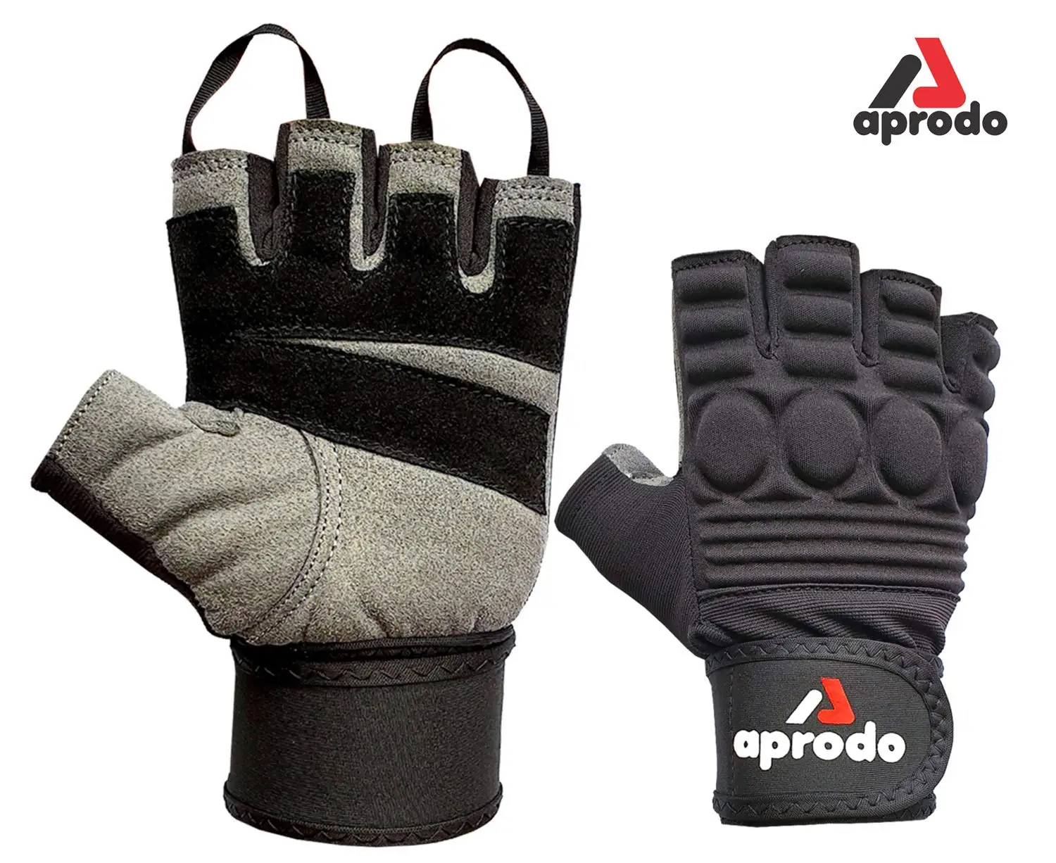 OEM Customized Sports Leather Fitness Gloves Gym Workout Gloves with Wrist Support & Padded Knuckle Protector