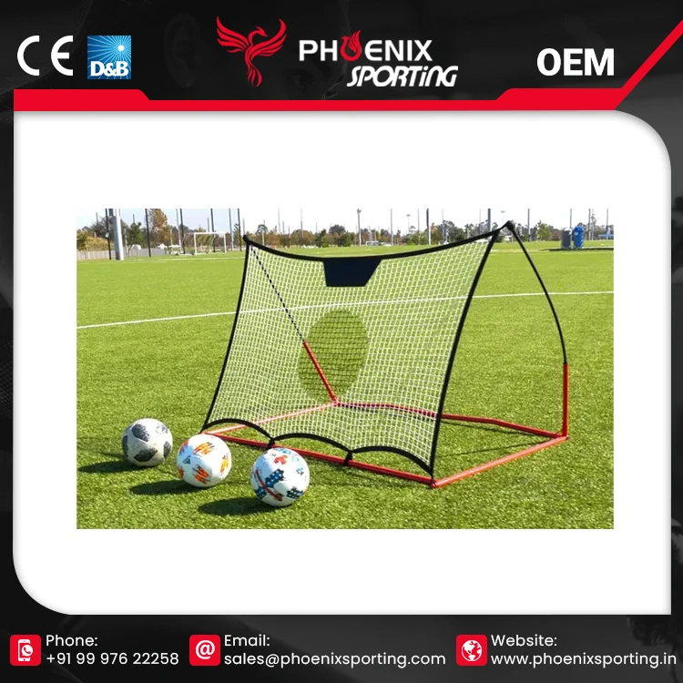 Hot Sale Robust Design Light Weight Portable Metal Glass Construction Soccer Football Pop Up Spot Target Rebounder from India