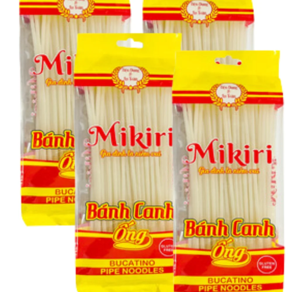 Tasty Noodles Bucatino Pipe Noodles Ingredient Natural rice flour 80% Taste Delicious Smooth Date One Years Dried Noodles