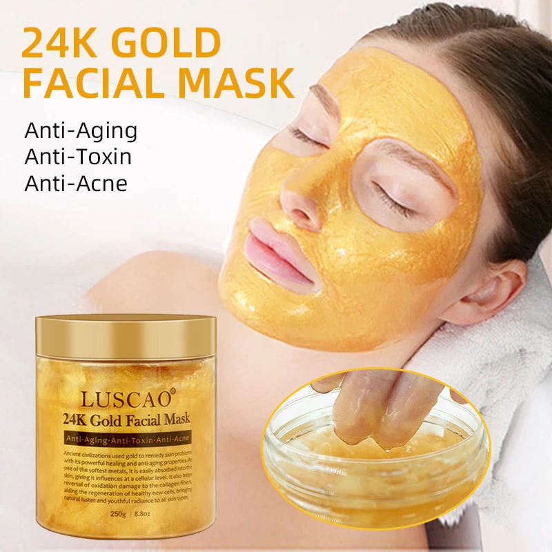 Private Label Anti-aging Collagen Facial Mask Anti Wrinkle And Moisturizing Face Mask Oem 24k Gold Face Mask