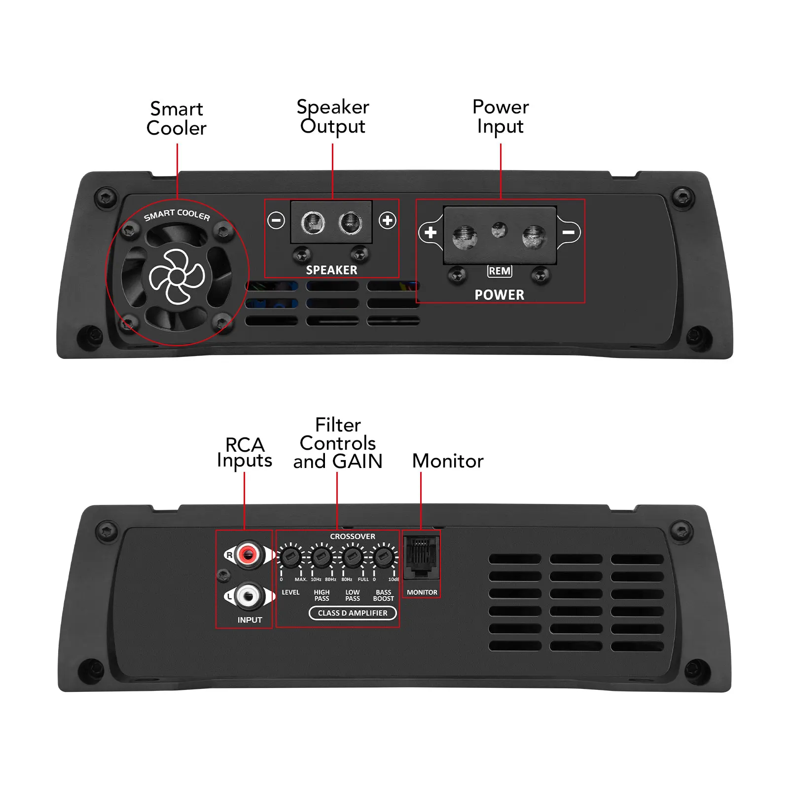 Taramps HD 2000 Digital Amplifier 2000 Watts RMS 1 2 or 4 Ohms Full Range Car Audio System Quality Monoblock Crossover Sound