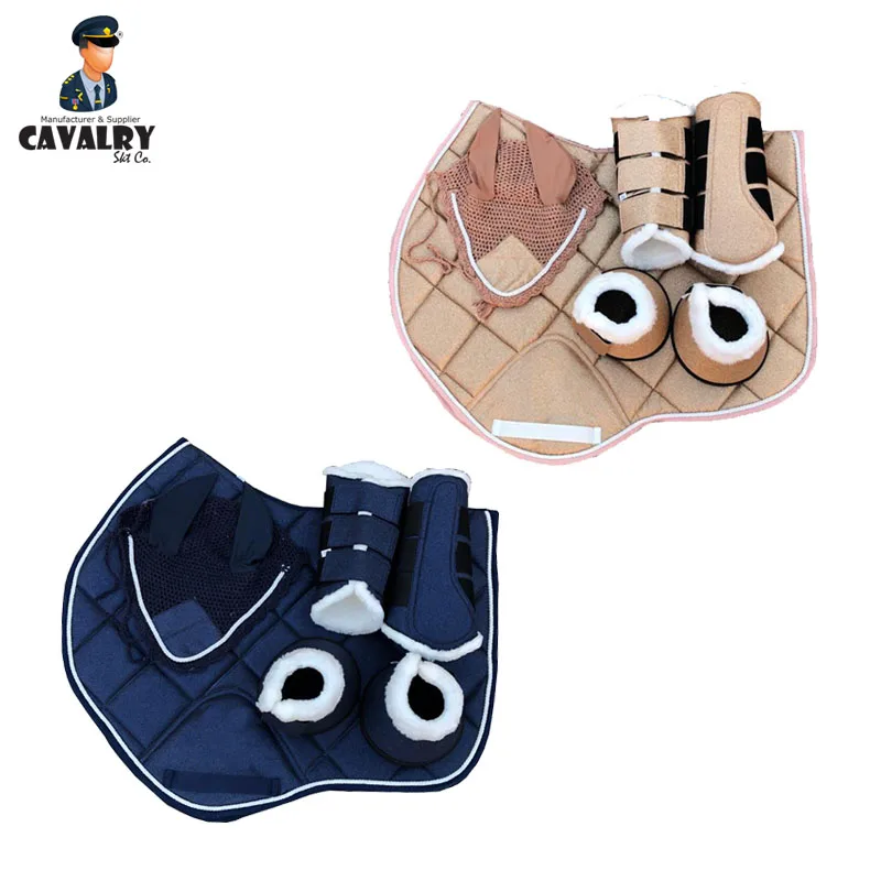 Custom Logo Breathable Dressage Quilted Non Slip Equestrian English Saddle Pad Good Quality Saddle Pad By CAVALRY SKT COMPANY