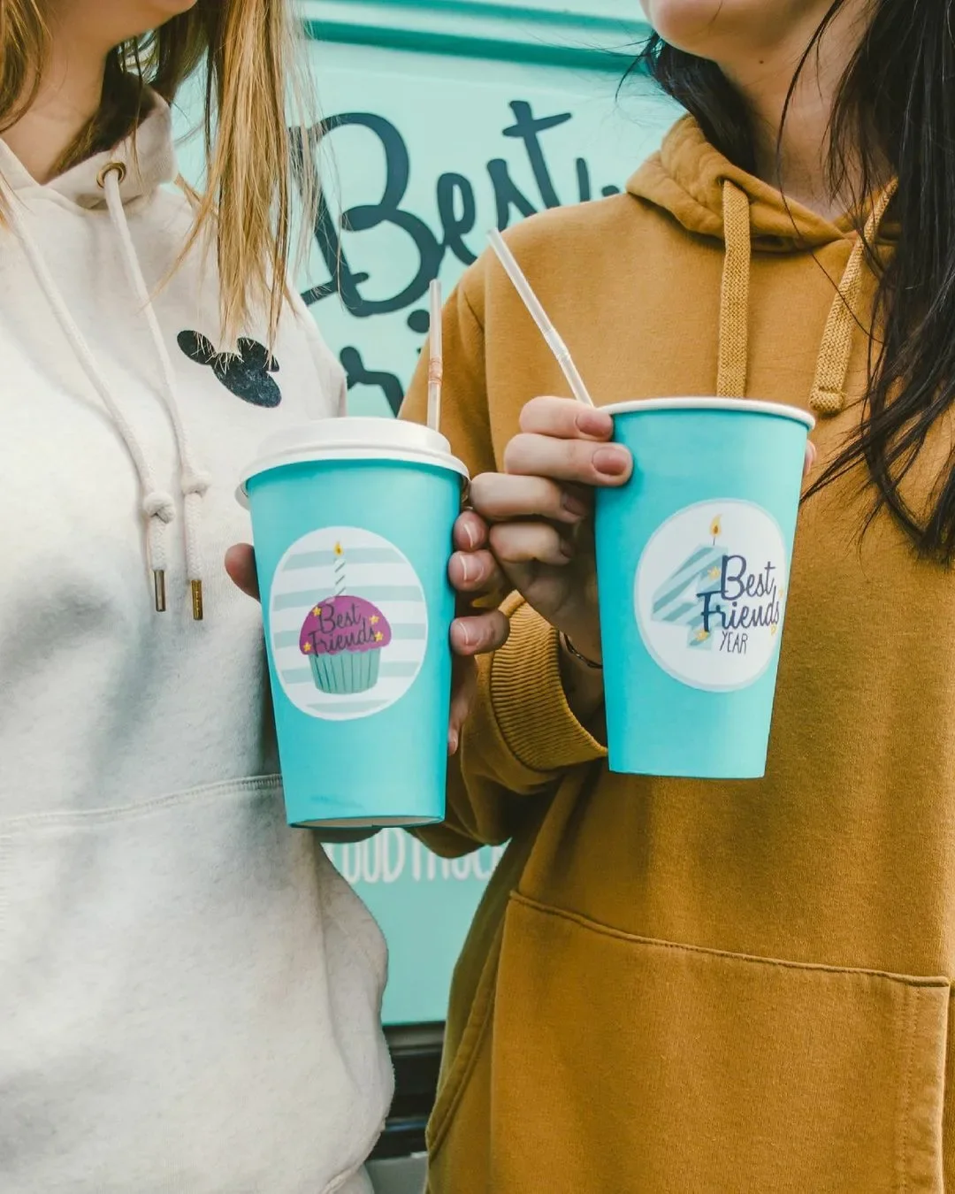 Matt Printing Heat-insulated Double Wall Hot Drinking Disposable Paper Coffee Cups with Lid Single Tea Cup Tea Sets 4 - 24 Oz