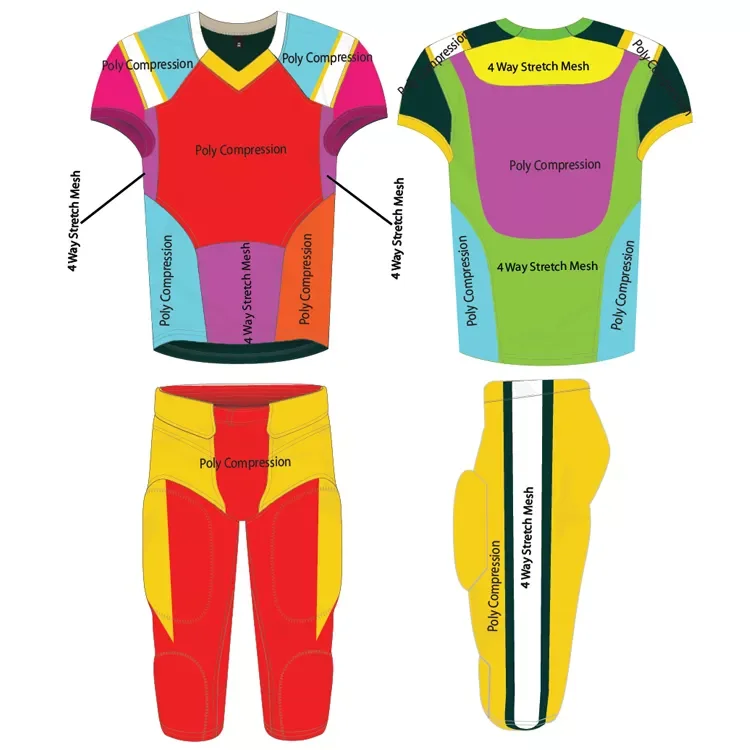 custom youth team american football wear wholesale sublimation blank american football uniform practice rugby jersey set