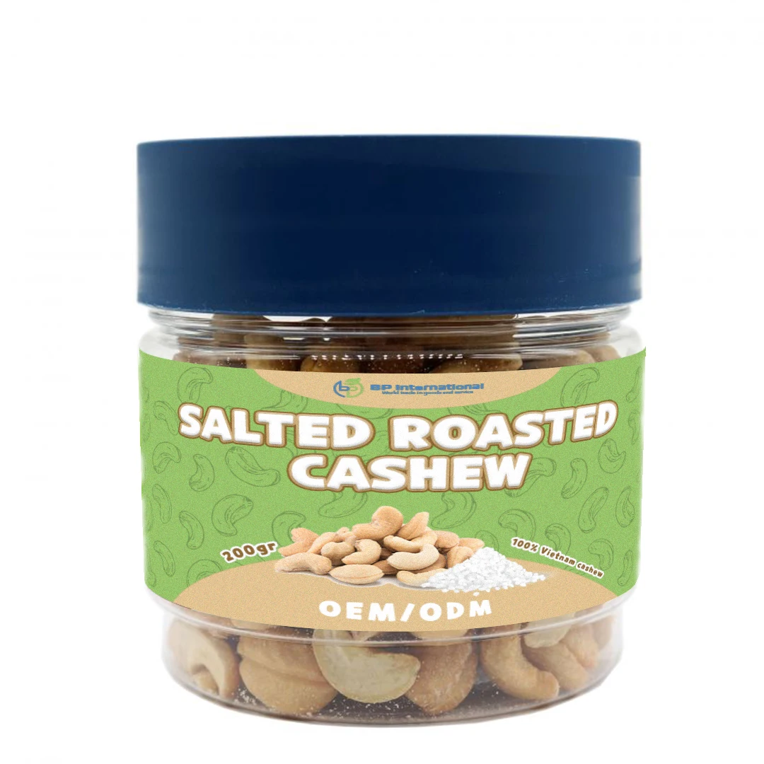 100% Natural Delicious Nut and Kernels Daily Nuts Salted Roasted Cashew Nuts With 500gr Plastic Jar Plastic Bag Packaging