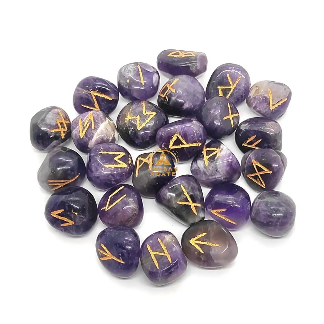Wholesale Crystal Red Jasper Rune Stones Meditation Divination Rune Set hand polished chakra crystals healing for sale