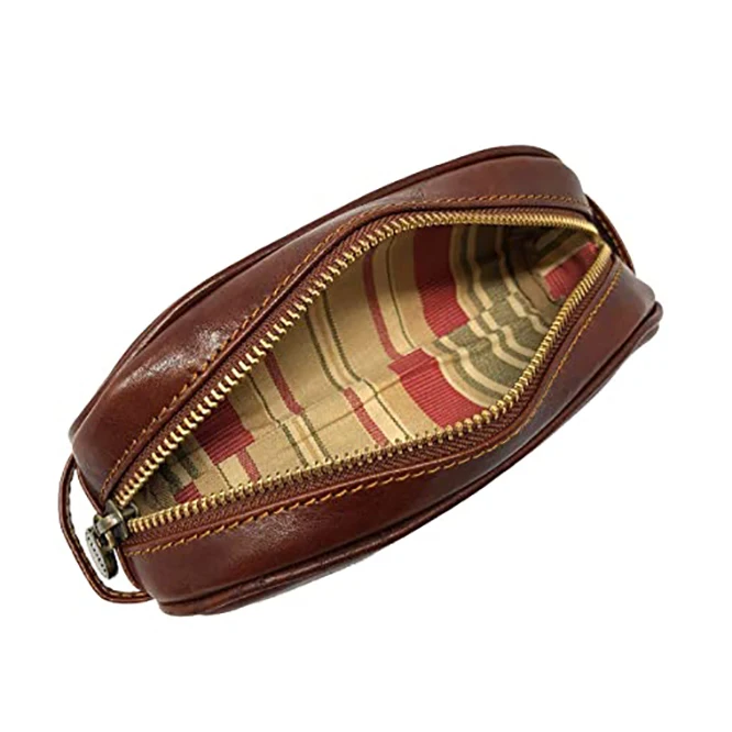 2022 пенал ручной работы из воловьей кожи crazy horse кожаный большой емкости на молнии канцелярские принадлежности чехол для ручек оптовая продажа