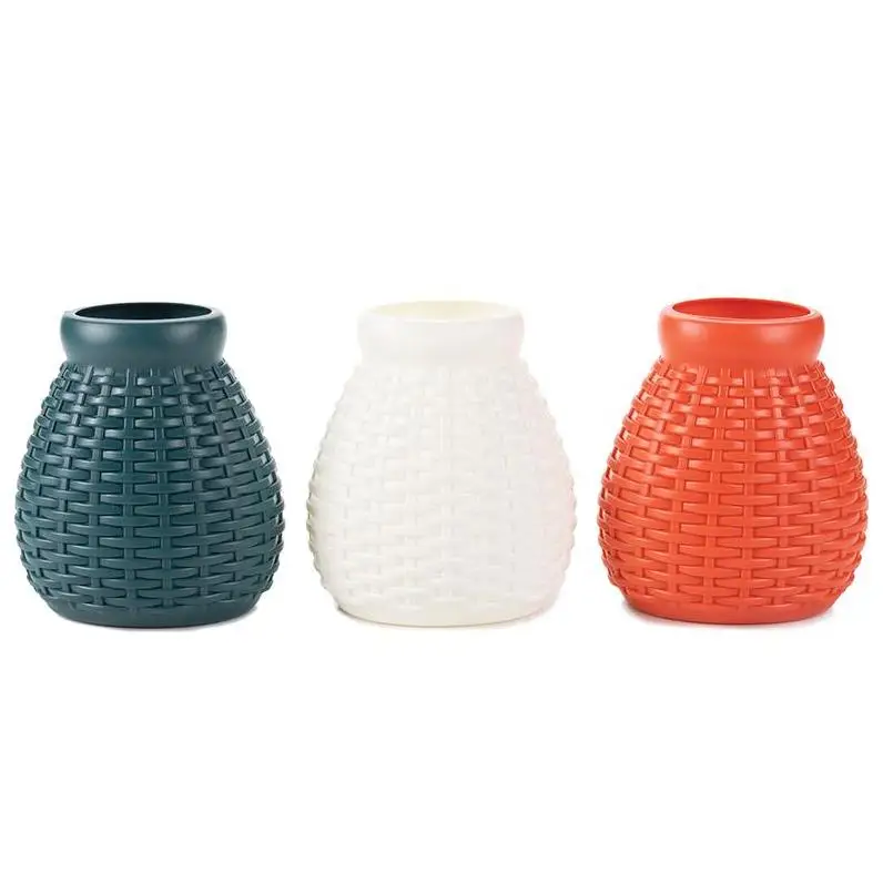Glass Flowers Vase vaso ceramic Luxury Ceramic Black Silicone Acrylic Metal Centerpiece Clear And Porcelain Wholesale Fish Vase