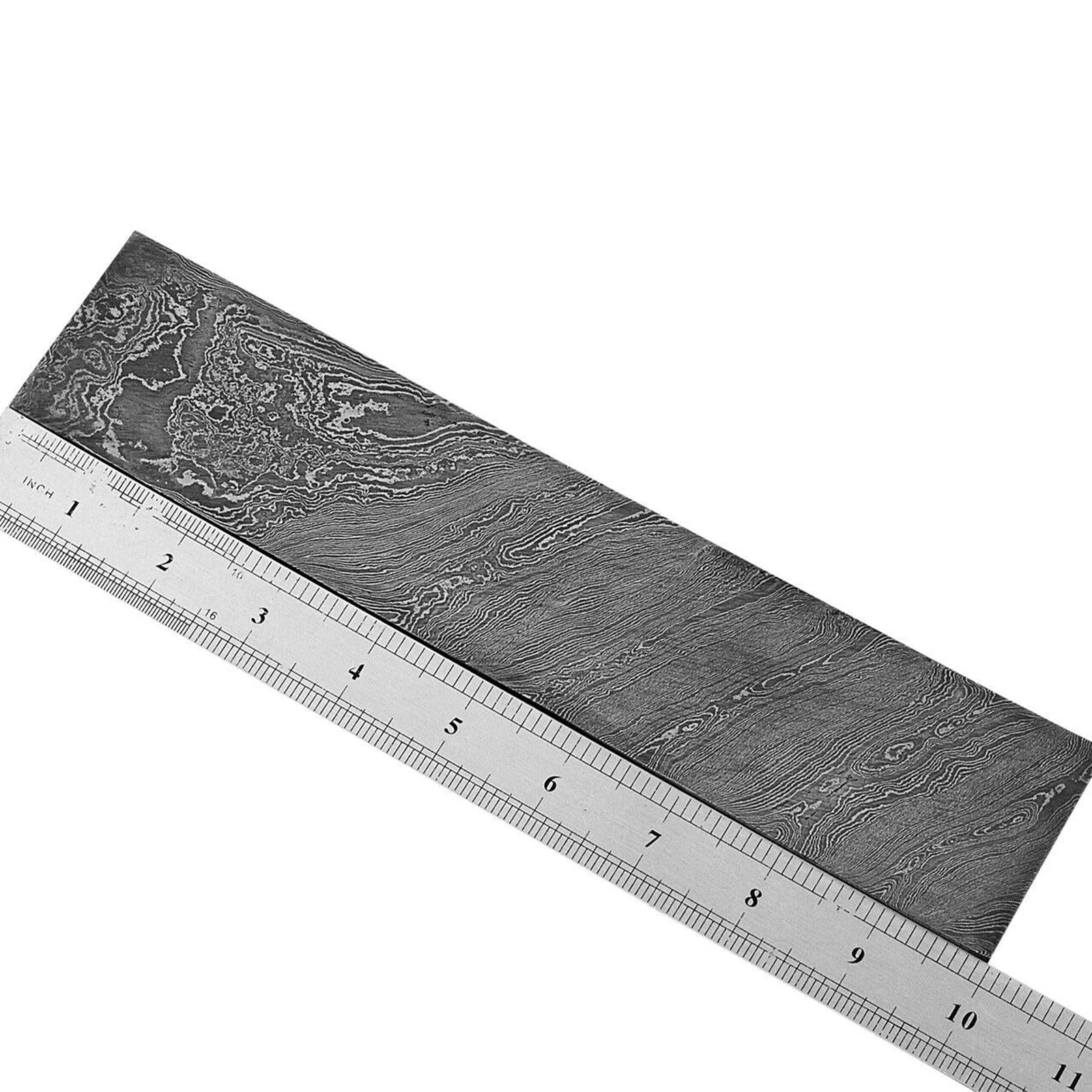 Custom Hand Made Damascus Billet Raindrop Steel Bar Bush Crafts Knife Making Bar