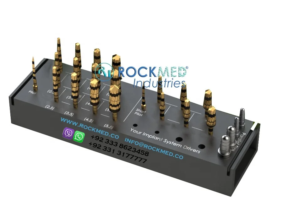 Dental Implant Guided Osseodensification Surgery Drills Kit with Stoppers Wholesale Osseodensification Dental Bur Drills Implant