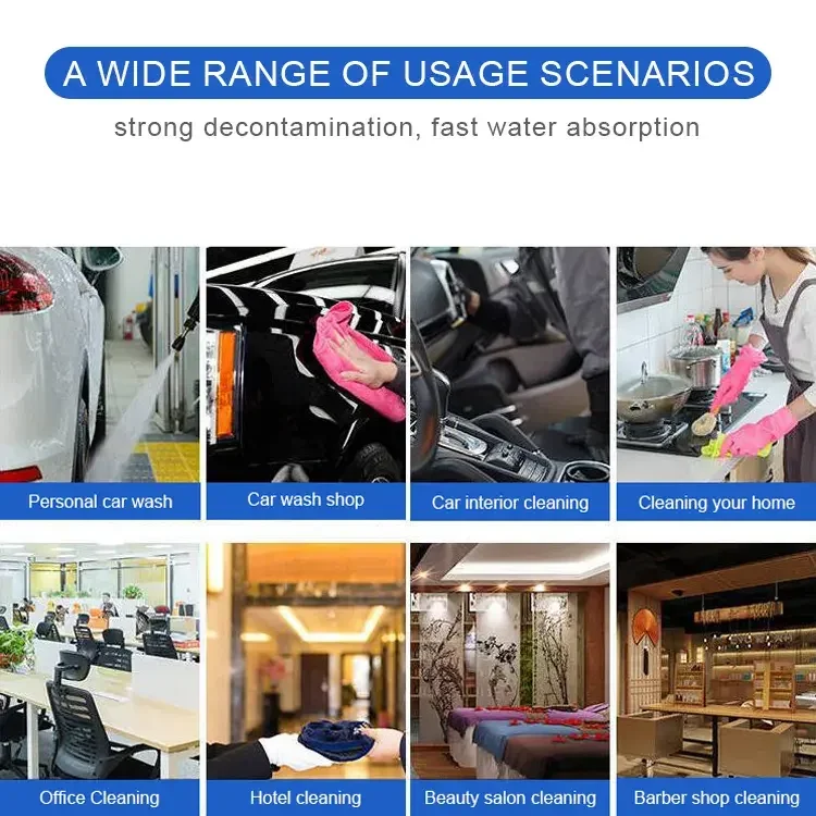 85 polyester 15 polyamide microfiber mop towel  for cleaning new cleaning bulk terry towel x3 colors rags custom logo