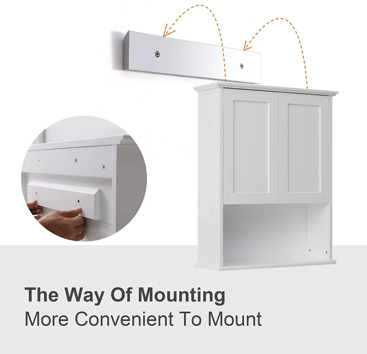 Classic Mini Wall Closet Cabinet Toilet Storage Wooden Scratch resistant Water Proof with Affordable Price