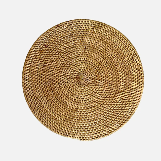 Basic Handwoven Rattan Coaster Craft Classic Handmade Vietnamese Handicraft 100% Natural Eco Friendly Top Selling