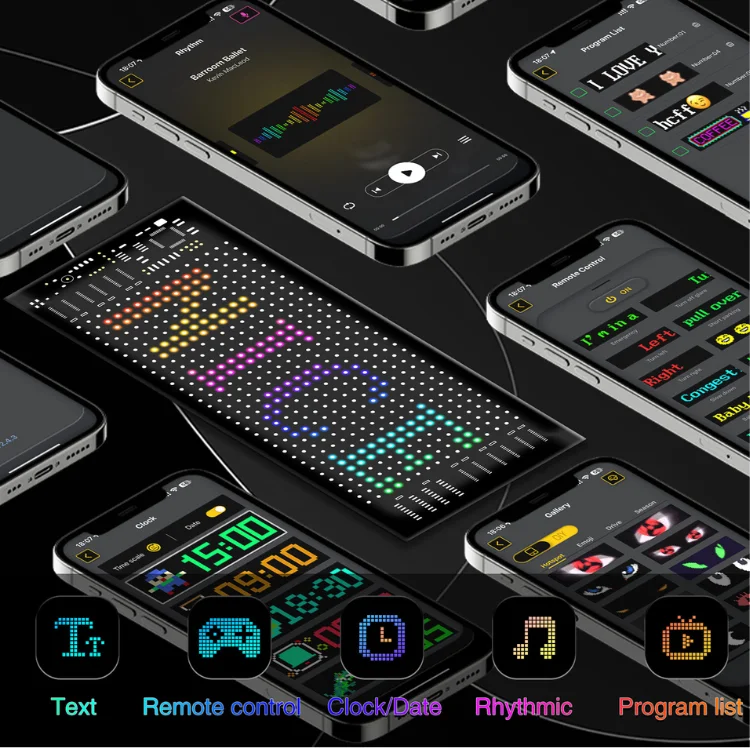 Panel advertising flexible led scrolling text display