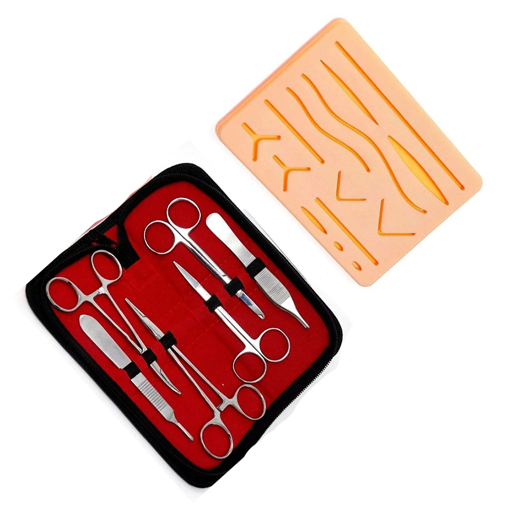 Professional 6-Piece Dissection Surgery Tools Kit Practical German Steel Surgical Instruments with Stainless Steel Metal Case