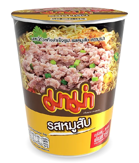 MAMA Pork Tom Yum Flavour hot&spicy Soup Thai Instant Noodles Cup