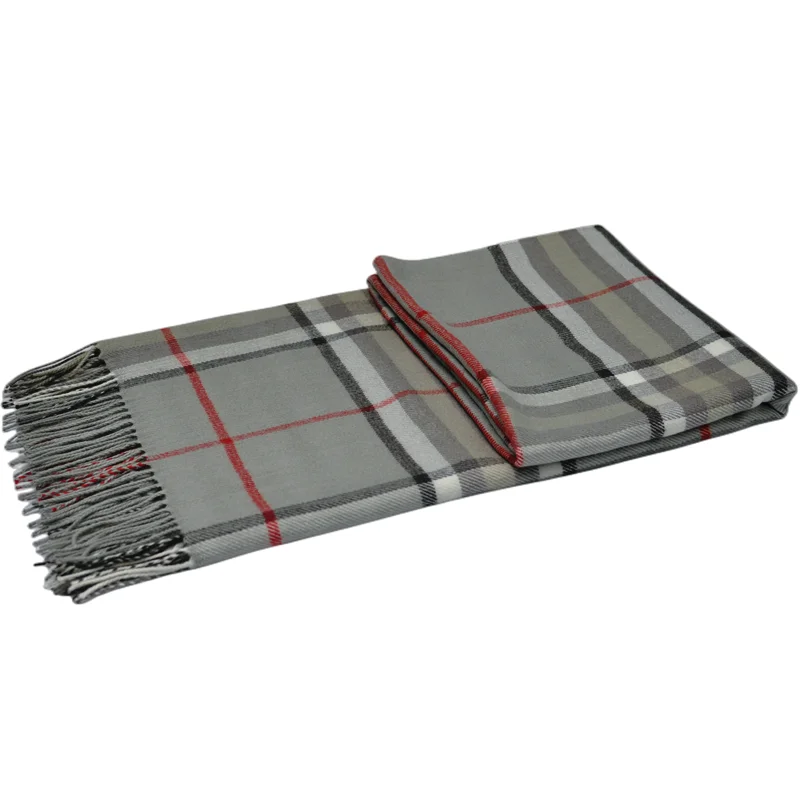 BLUE PHOENIX  plaid blanket 100% acrylic classic tartan plaid checker super soft cashmere feel lightweight thin for travel