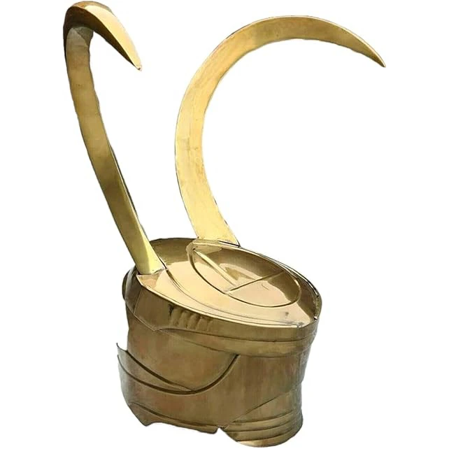 Antique Loki Helmet Thor Ragnarok Movie Helmet 18 Gauge Mild Steel Collectible Helmet Halloween Christmas Party wear costume