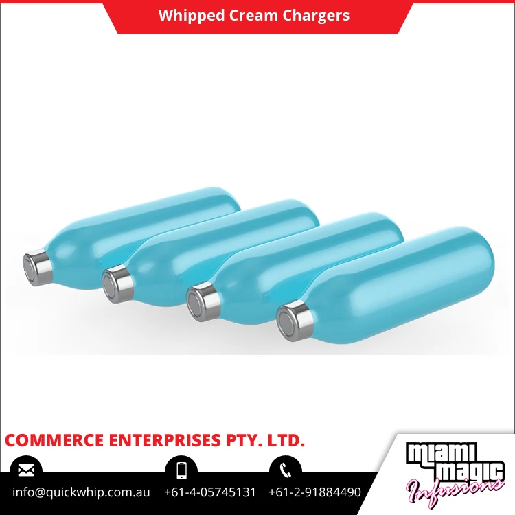 2022 Top Selling Blue Color 10 Pack 9g Dessert Making Miami Magic Whipped Cream Charger at Low Price