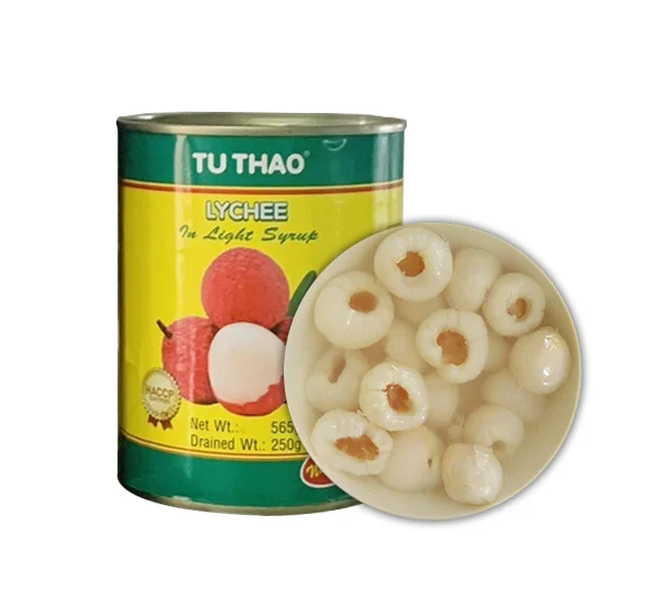 Вьетнамские экспортные свежие фрукты личи с отделением для удаления сердцевины упакованные в консервированные 850 г высокого качества