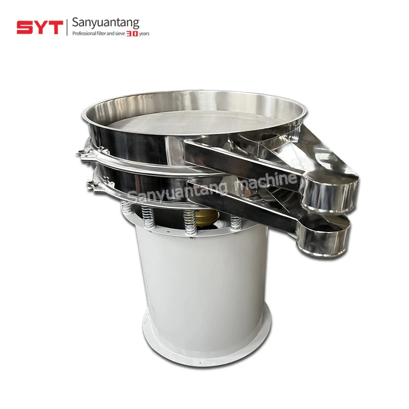 Food Industrial rotary vibrating screen Wheat Flour Rotary Screen Vibration Sieve Sifting Machine