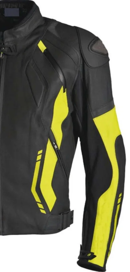 Breathable Design Summer 100% Leather Material Full Sleeves Motorcycle Racing Jacket Custom Logo Motorbike Leather Jacket